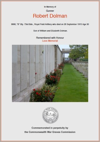 Dolman_CWGC Robert Dolman
