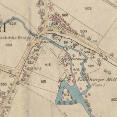 Easthorpe_Mill_1884 Map of Easthorpe Mill, Bottesford