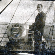 FW_Vincent_Post_war009_LR Frank Wright Vincent on board SS Duquesa, Liverpool, 1919