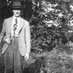 Frank Topps with his dog