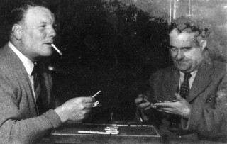 Mr. George Goodson (Landlord of the Rutland Arms) and Mr Frank Miller. The Bottesford and District Angling Association has had a long history of association with the Rutland Arms.