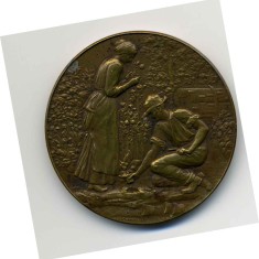 Garden_medal_head Bronze Vegetable & Flower Show Medal awarded to Mr Harry Bateson in 1923