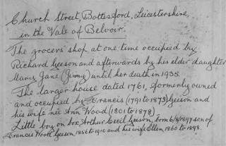 Gessons_reverse Details on the reverse of the Geeson Shop Photograph