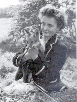 Girl with fox 1956