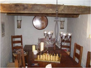 Granby_3 Beams in cellar-dining room
