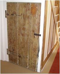 Granby_5 An old door made of three broad planks.
