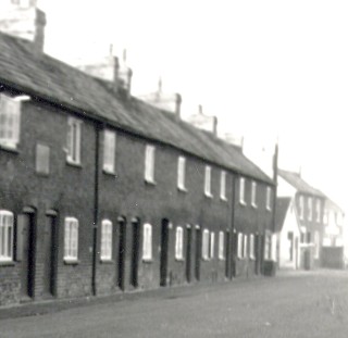 Hands_cottages_W._end Butcher's Row, lookest west towards the old post office.