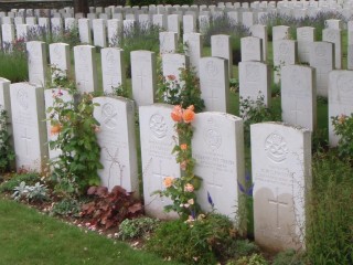 HWS Hatton Grave The grave of Capt. H Walter S Hatton at the Douchy les Ayette British Cemetery,