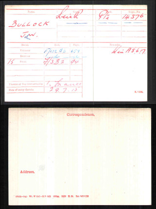 JWB_Medal_Card Medal Card for Lce Cpl J W Bullock