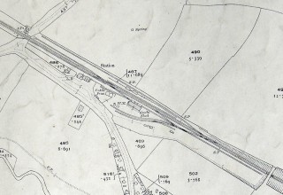 Bottesford East Station on a 1919 OS Map