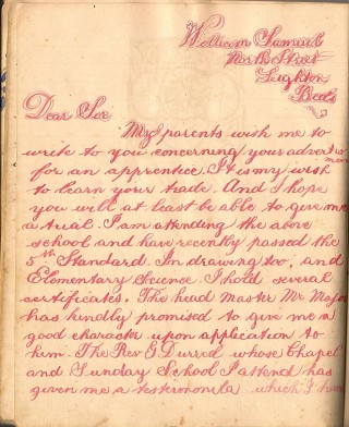 Letter1 The Samuel family in Bottesford