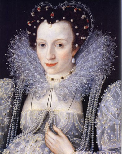 Fig 1. Portrait of an Unknown Lady c.1595 (Detail)