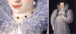 Liz_Neck Detail of The Unknown Lady Marcus Gheeraerts II