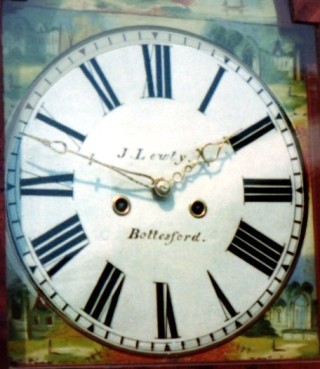 A clock by James Lewty still owned by a Bottesford resident.