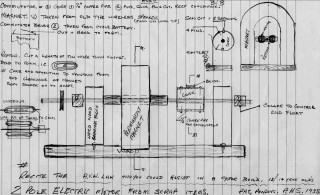 Motor_2BW652 2 pole electric motor from scrap items - patent pending Percy H Stimpson, circa 1935