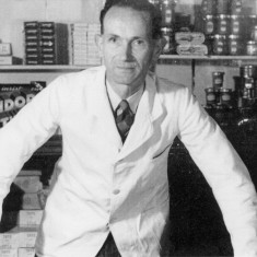 Mr. Otley in his shop.