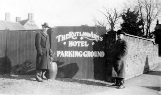 Mr_Terrys_Outing_The_Rutland_19211 Rutland Arms 'Parking Ground' in 1921 with Mr Terry (right) and friend