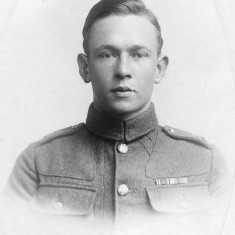 Cyril Coy, photographed post-WW1 in the uniform of the Durham Light Infantry wearing his medal ribbons, 1917. | Personal family collection of Mr Iain Coy.
