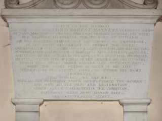 Memorial to Robert Manners, Bottesford Church