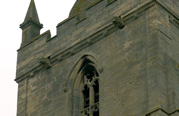Carvings on the east face of the tower.