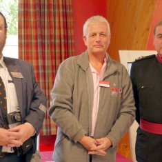 P1100405_crop_clone_resize Professor David Stocker (Heritage Lottery Fund) Jonathan D'Hooghe ( Western Front Association), Col. Murray Colville (Vice Lord Lieutanant of Leicestershire)