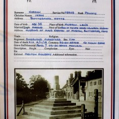 P1100550_03 Information sheet for Private Jesse Norman of Bottesford
