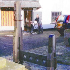 The stocks and whipping post shortly before the incident