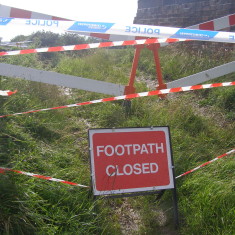 OLYMPUS DIGITAL CAMERA A warning sign, stating the all too obvious.