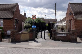 Hand's Walk, on the site of the old cottages.