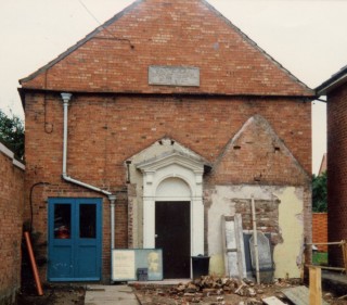 During renovation - the original doorway uncovered.