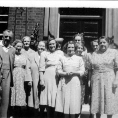 Phil_Taylor_DowningSt_72dpi Picture 2. A Village Visit to 10 Downing Street - A protest, a petition, or just sightseeing? The two ladies on the left are Mrs. Thurlby and Florence Taylor, mother of George Taylor, pictured above. They both lived in Stanley's Cottages.