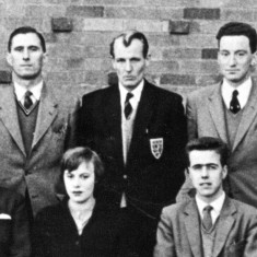 Phil_Taylor_teachers_right_crop Back row, left to right: Mr. Fred Greenway, Mr. John Hodson, Mr. Dick Bradshaw. Front row: Mr. Percy Stimpson, Ms. Dorothy Hodson, Mr. Pat Poyser.