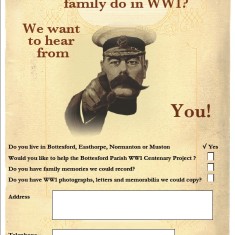 Poster_front Bottesford Parish WW1 Project Poster - reverse side
