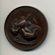 Poultry_med_head Poultry Medal awarded to Mr. Harry Bateson in the 1920's.