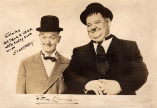 RBradshaw_Stan_and_Ollie Signed photo of Laurel and Hardy.