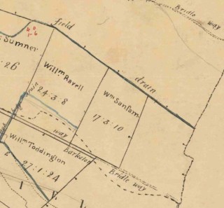 Ravell_landBarkestoneLane William Ravell's land adjoining Barkestone Lane.