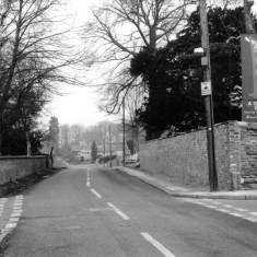 Rectory_Lane_Retirement_Development_MHenhanced Junction of Rectory Lane with Chapel Street and Church Street, showing the advertisement for the rectory conversion.