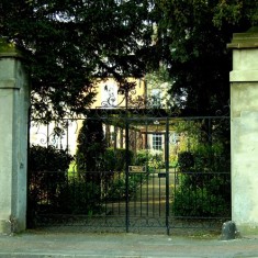 Rectory_gates___garden The Rectory Gates - the lamp bracket disappeared after repair to the right hand pillar