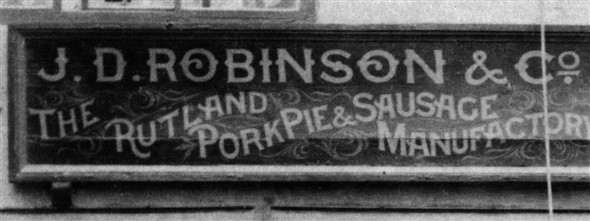 Details of J.D.Robinson's shop sign