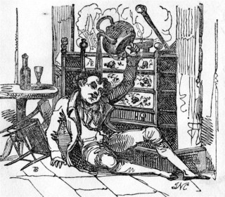 Scrapbook_Vice___Poverty_Drunk Cartoon, The Drunkard