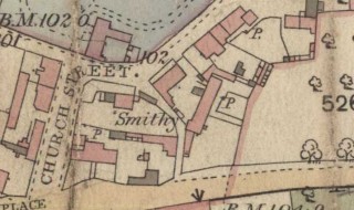 Smithy 'Smithy' - detail from 19th C map