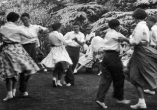 Square dancing on the Rectory lawn.