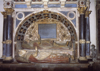 Tomb The effigy of Elizabeth and tomb of Roger Manners, 5th Earl of Rutland in St Mary the Virgin, Bottesford