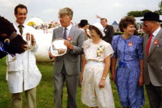 Turier_-_B._Culpin_0023_Prize_bull_crop Lincolnshire Show - my former Boss, Gordon Waine the Regional Executive Director of NatWest - presenting one of the cups and I accompanied him as his wife was not available on this occasion.