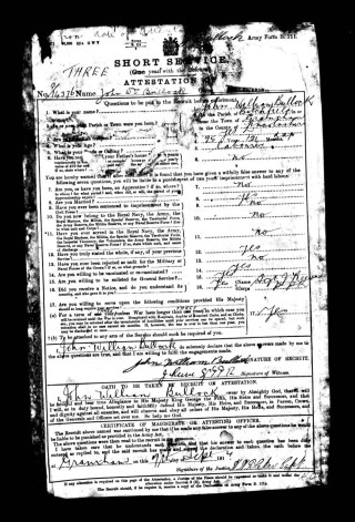 attestation J.W.Bullock's Attestation certificate