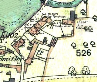 bottesford_1884_village_crop_end_of_Church_St1 Detail from 1884 O.S. Map with probable names & house numbers from the 1901 census