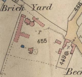bottesford_brickyard_crop2 Buildings and structures in Challand's brickyard, 1884.