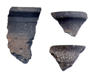 fig_10CGB11 Figure 10: CGl A rim shard, Find 256 Adam Smith and CGB2 rim shard (front and back), Find 305 David Stanley