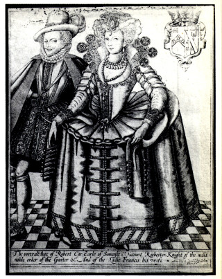 happy_couple1 Double portrait engraving of the Earl and Countess of Somerset, probably produced around the time of their trails in 1616