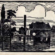 linocut_Easthorpe_Mill_enhanced_72 Lino cut of Easthorpe Mill